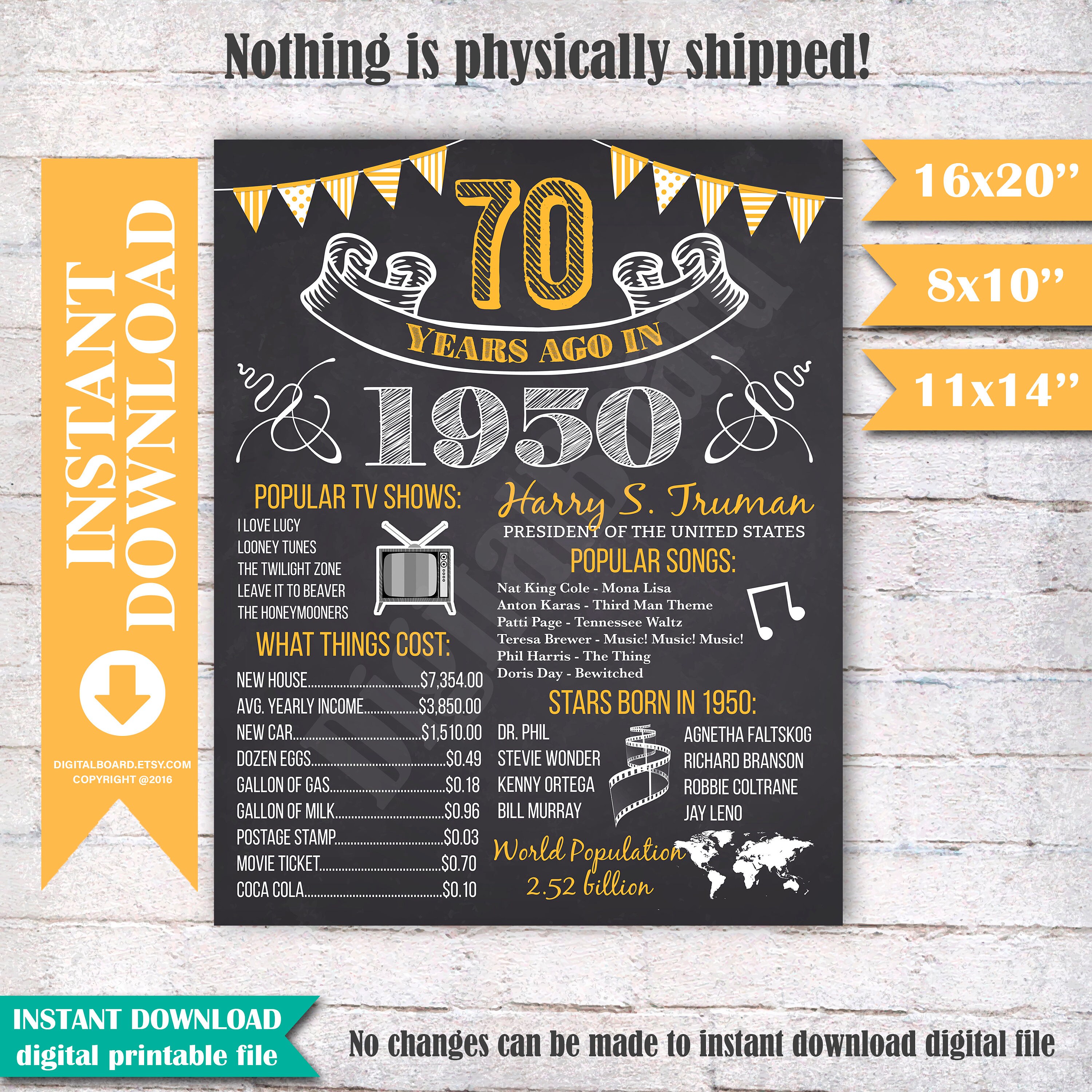 etsy 70th birthday gifts for him