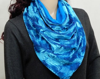 turquoise triangle scarf for women