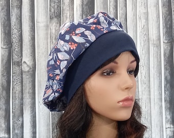 Summer cotton slouchy beret women Lightweight hat unlined Headwear chemo Fits S-L