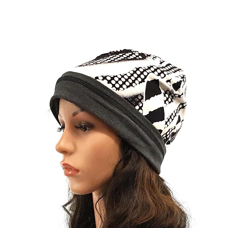 Beanie Hat Women Headwear Double Sided Skin Friendly Stretchy Fits S-M ...