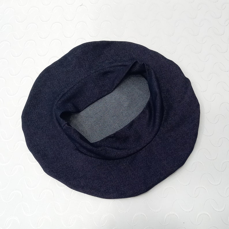 Béret d'été non doublé Béret bleu léger et ample pour femme Bonnet en jersey image 10