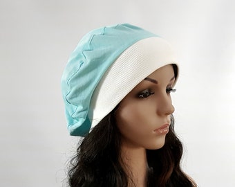 Very lightweight slouchy beret women Summer headwear unlined Chemo hat Best for summer