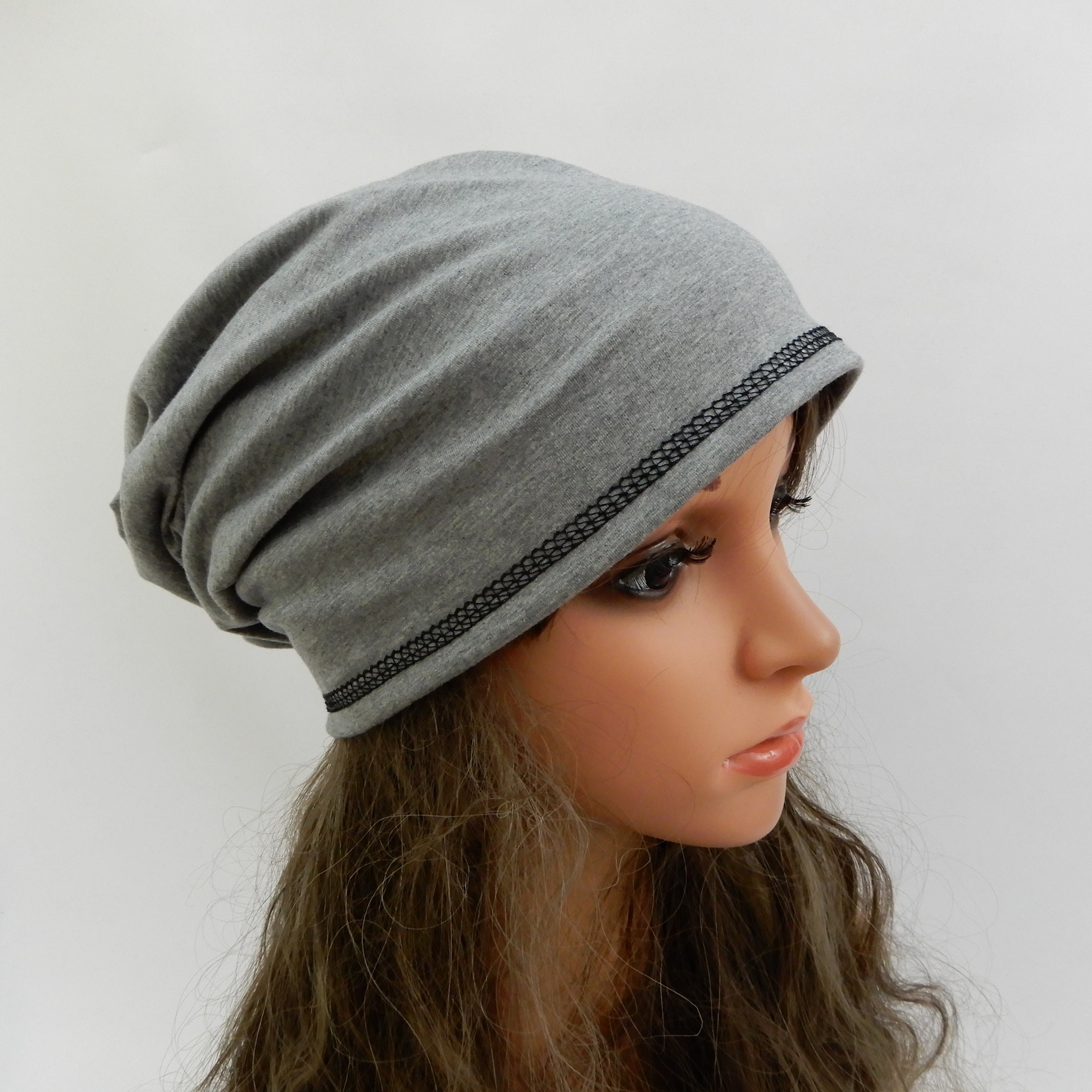 Summer beanie women Slouchy beanie hat Chemo hat Reversible Etsy