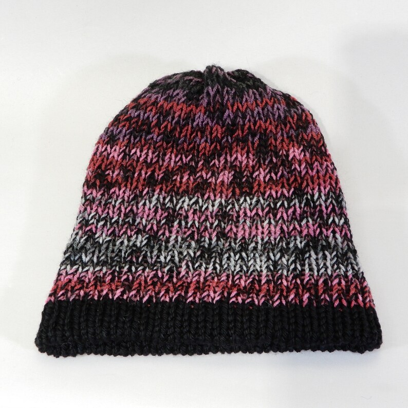 Winter beanie hat women girl Reversible beanie Double knit hat Winter hat Knit cap winter Ski hat stretch S-L