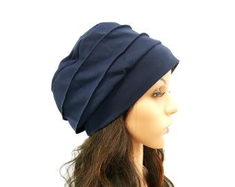 Lightweight cotton jersey beanie beret hat women Unlined summer headwear fits S-L