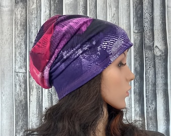 Handmade beanie hat women Chemo hat double sided  Headwear spring summer autumn Fits S-L