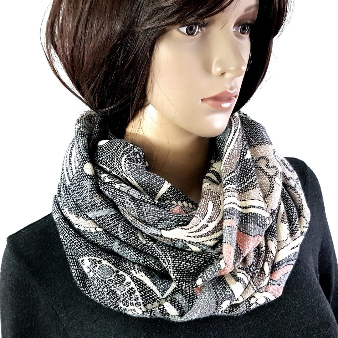 Long Infinity Double Loop Scarf Neck Warmer Skin Friendly Mediumweight ...
