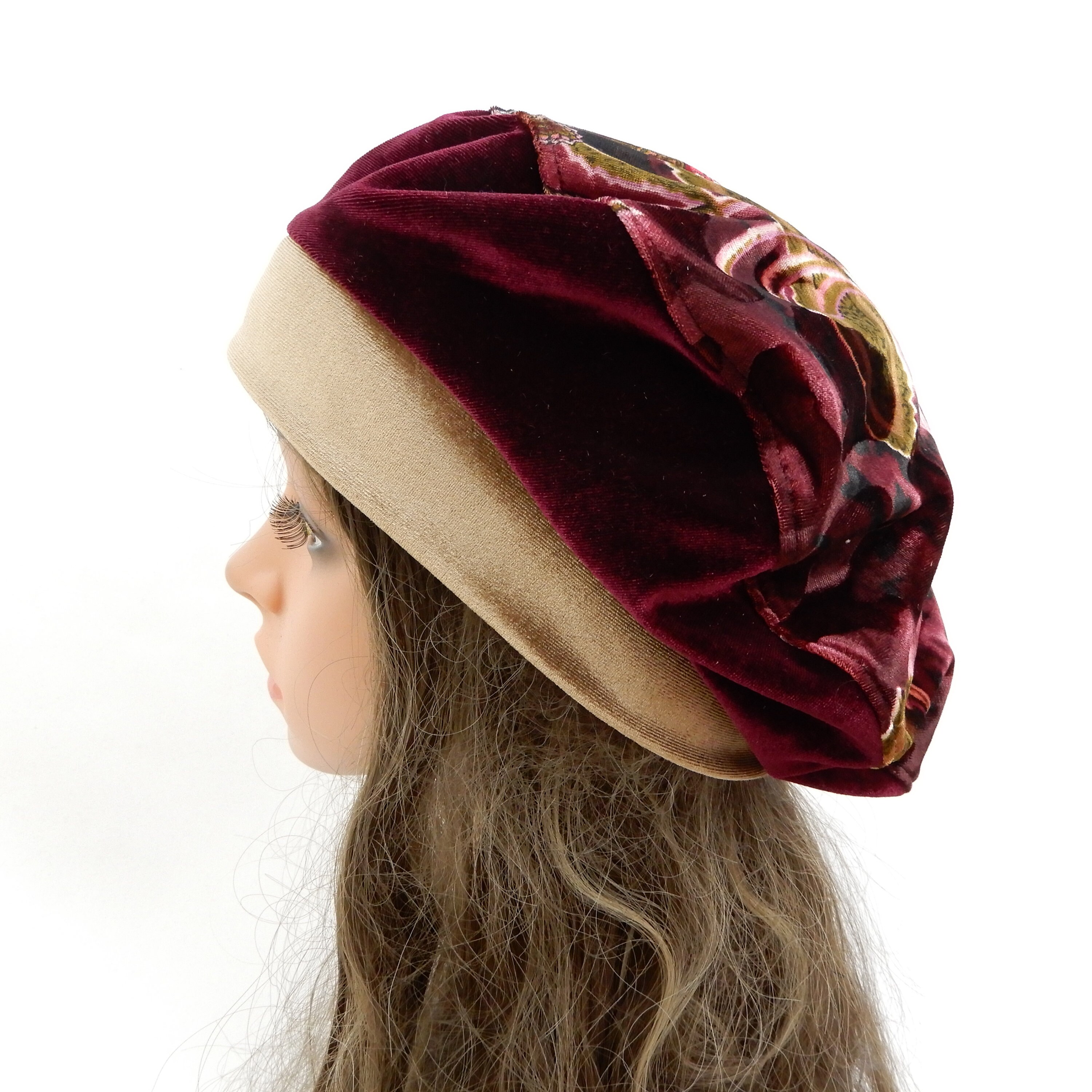Velvet Beret for Women Beret Hat With Flower Pin French Beret Etsy