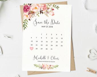 wedding save the dates etsy save the date calendar cards