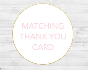 Matching Thank You Card, Digital File