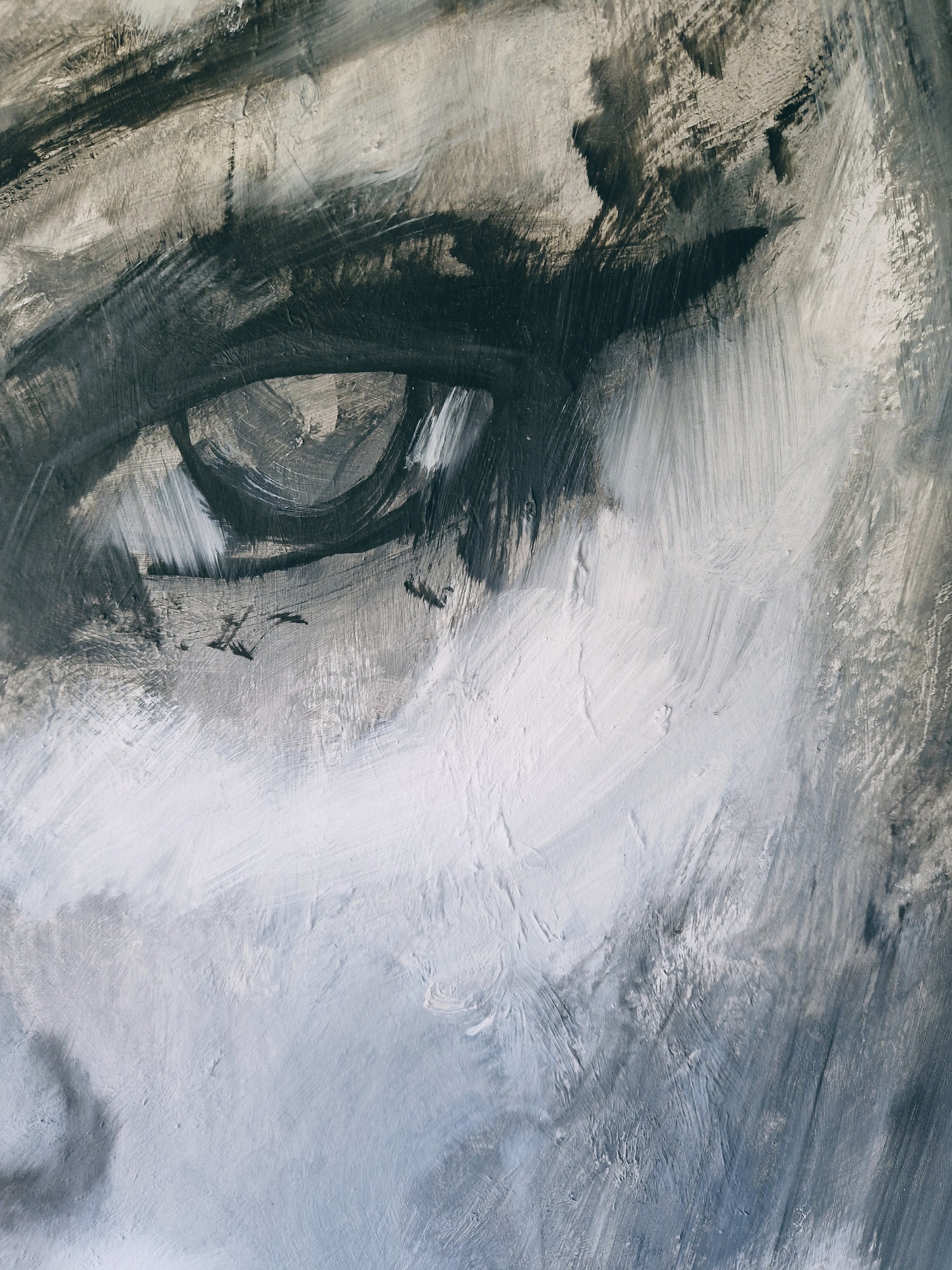 Abstract Woman Portrait Oil Painting on Canvas, Modern Wall Art, Canvas ...