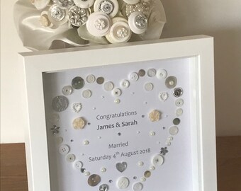 Wedding Frame Love Gifts Personalised Wedding Gifts Mr And Mrs Etsy