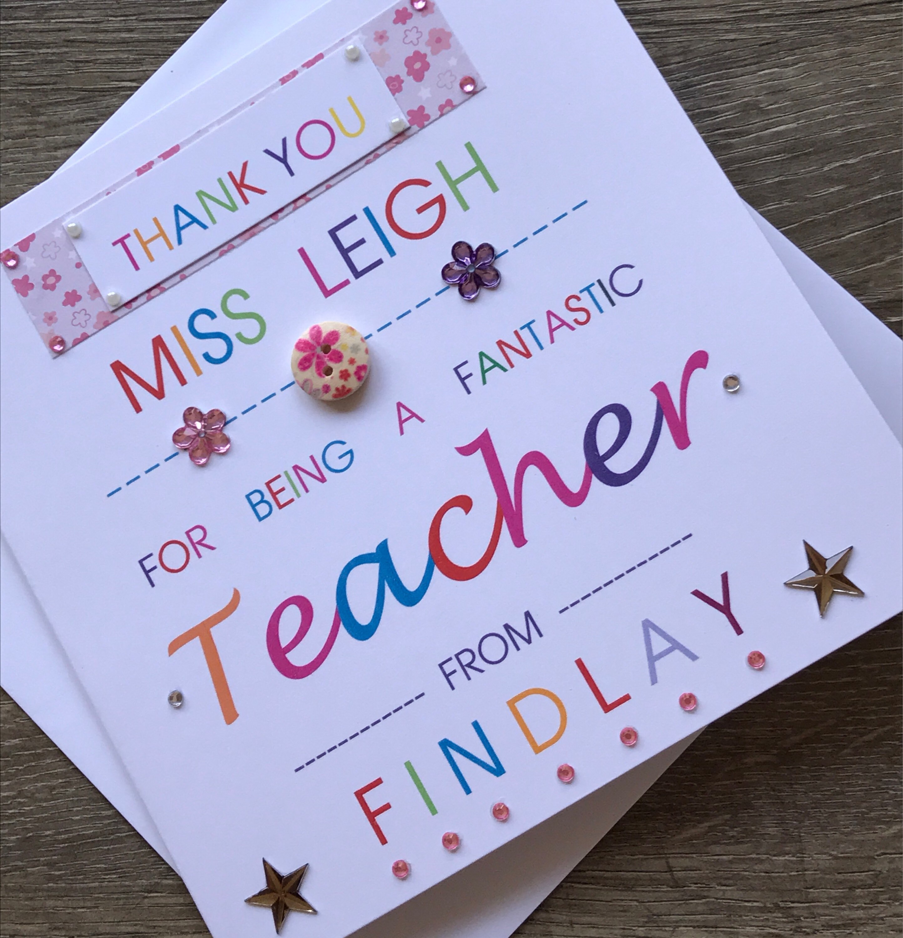 thank you teacher card teacher greeting card teacher etsy