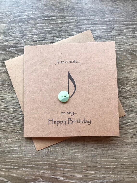Carte De Joyeux Anniversaire De Bouton De Note De Musique Etsy Carte De Joyeux Anniversaire De Bouton De Note De Musique Etsy