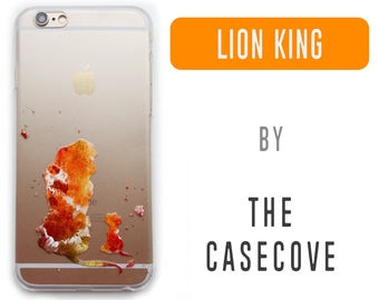 Lion King Watercolour Disney iPhone Case, iPhone 5 5s SE 6s 6 7 8 Plus, Hard, Flex, Lion King Phone Case, Simba iPhone case, Mufasa