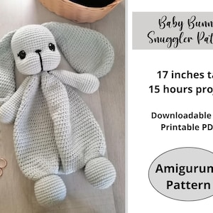 Amigurumi Baby Bunny Snuggler, Baby Snuggler Crochet Pattern PDF