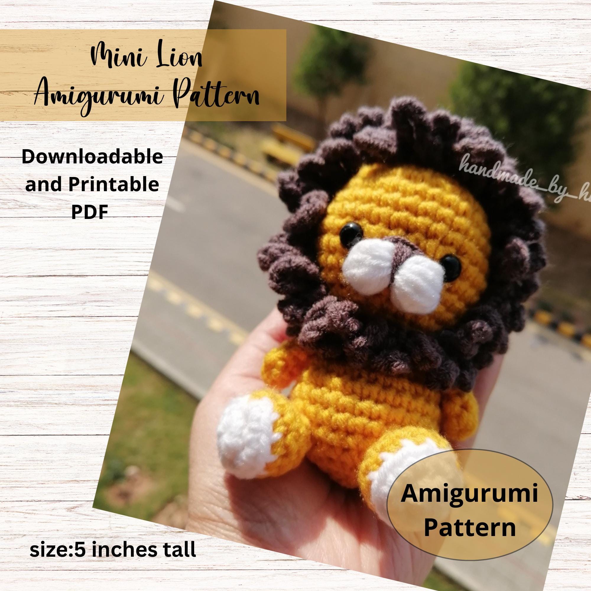 Mini Lion Amigurumi Pattern + Video – Sustainable Toy Crochet Pattern ...