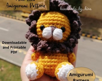 Amigurumipatroon minileeuw + video – haakpatroon duurzaam speelgoed digitale pdf
