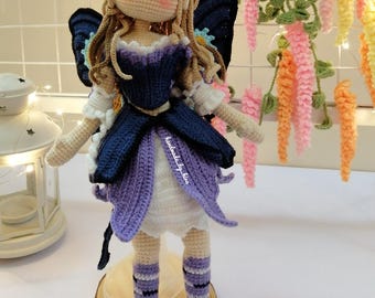 Handgemaakte gehaakte vlinderpop – 13 tot 15 inch amigurumi-verzamelpop
