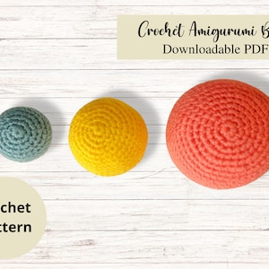 Crochet Basic Amigurumi Ball Pattern, Crochet Stress Ball Pattern