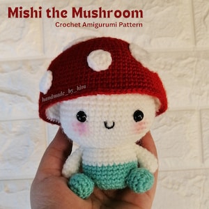 Amigurumi Mushroom Baby Sprite, Mishi the Toadstool Mushroom Crochet Pattern PDF for DIY