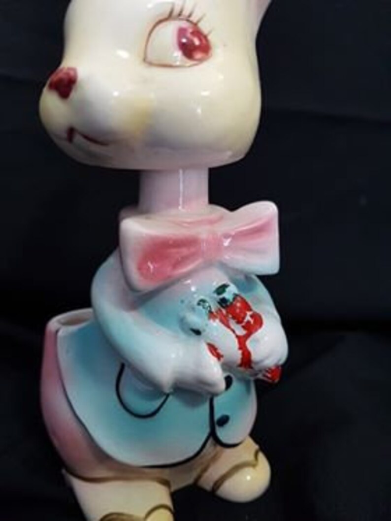 Vintage Bobble Head Rabbit Planter,Planter,Vase,Home decor