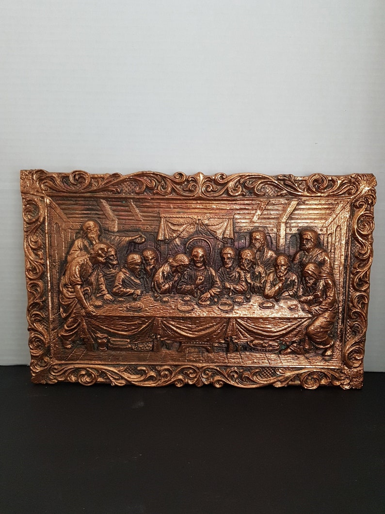 Bronze Coloured Last Supper Wall Plaque