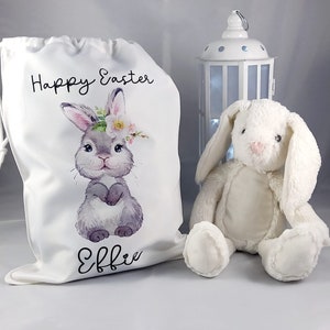 Easter Treat Bag Personalised Bunny Designs including Rainbow