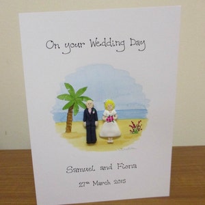 Personalised Wedding Card - Beach