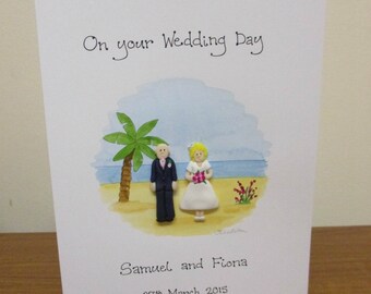 Personalised Wedding Card - Beach