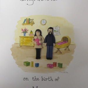 New Baby Card - Nursery and Family