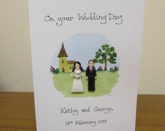 Personalisierte Hochzeitskarte - Kirche