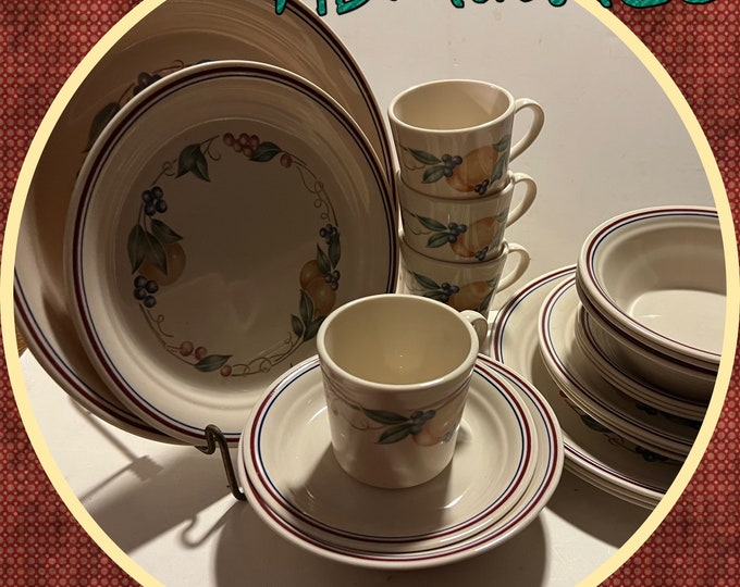 21 Piece Corelle Abundance Dinnerware Set, Service for 4 Etsy