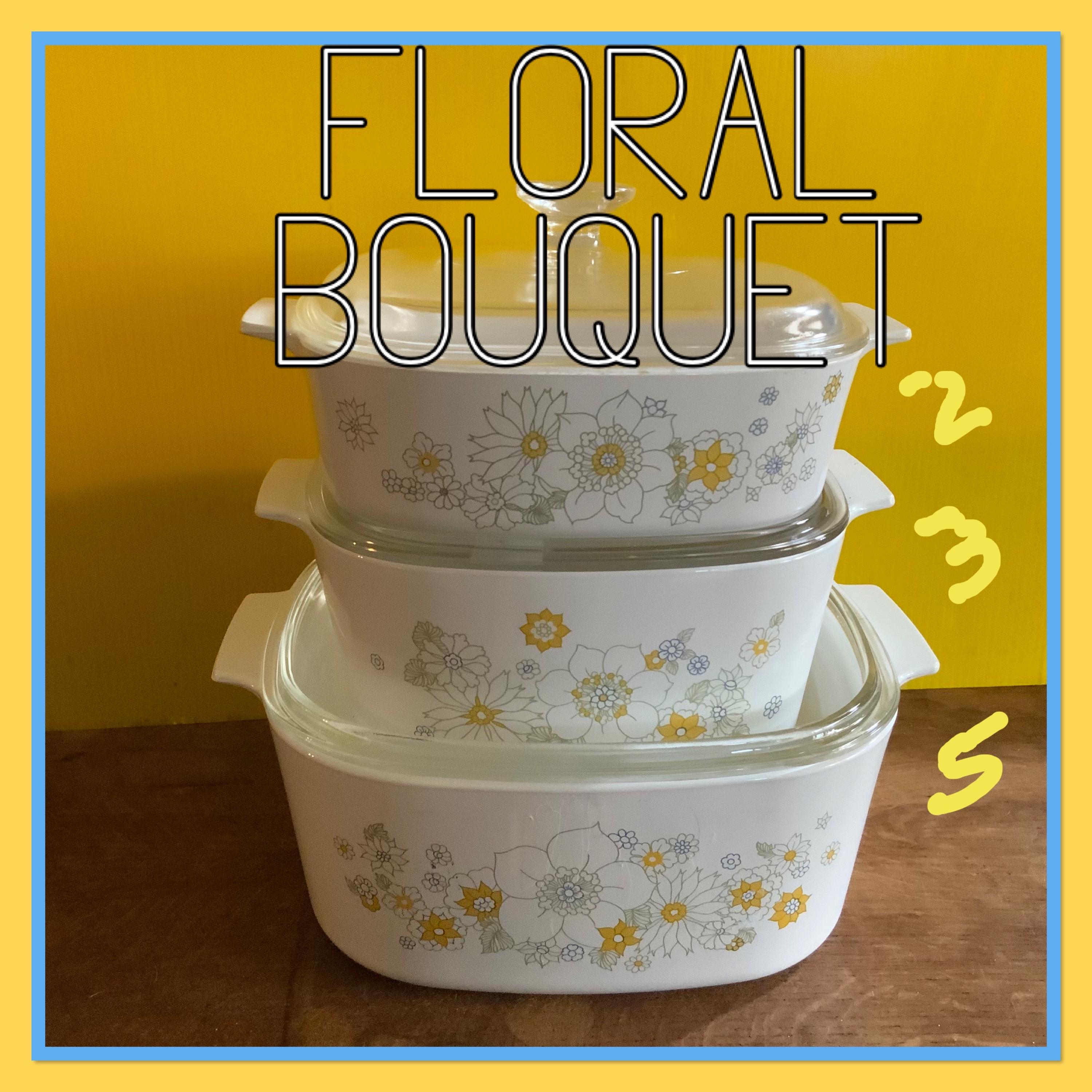 Vintage Corningware Floral Bouquet Etsy