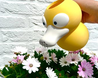 Yellow duck watering can