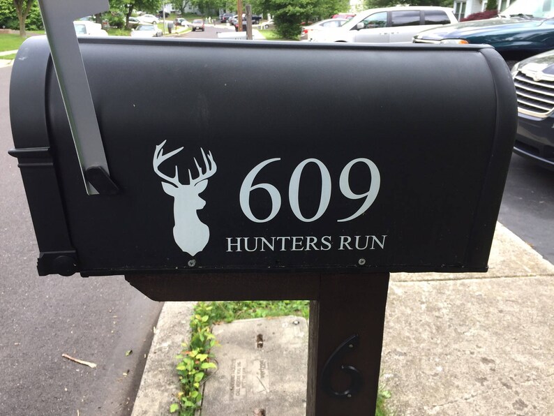 CUSTOM Deer Mailbox Decal set of 2 Etsy