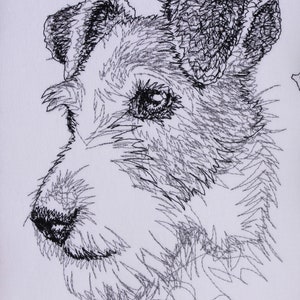 File da ricamo con scarabocchio di Parson Russell Terrier