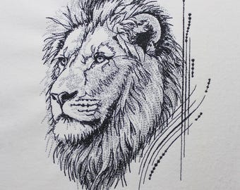 Embroidery design lion grafik