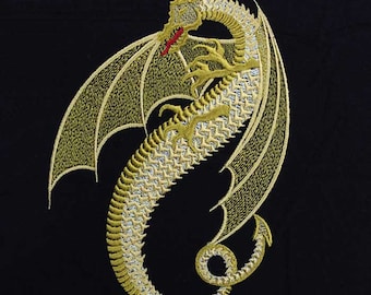 Archivo de bordado Dragón Dorado