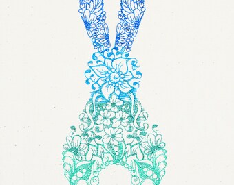 Rabbit zendoodle 1318