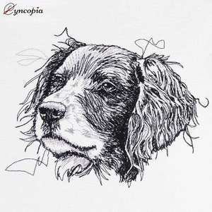 Stickdatei Münsterländer scribble