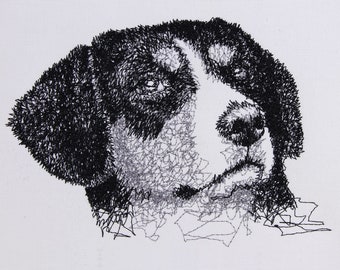 Archivo de bordado Entlebucher Mountain Dog garabato