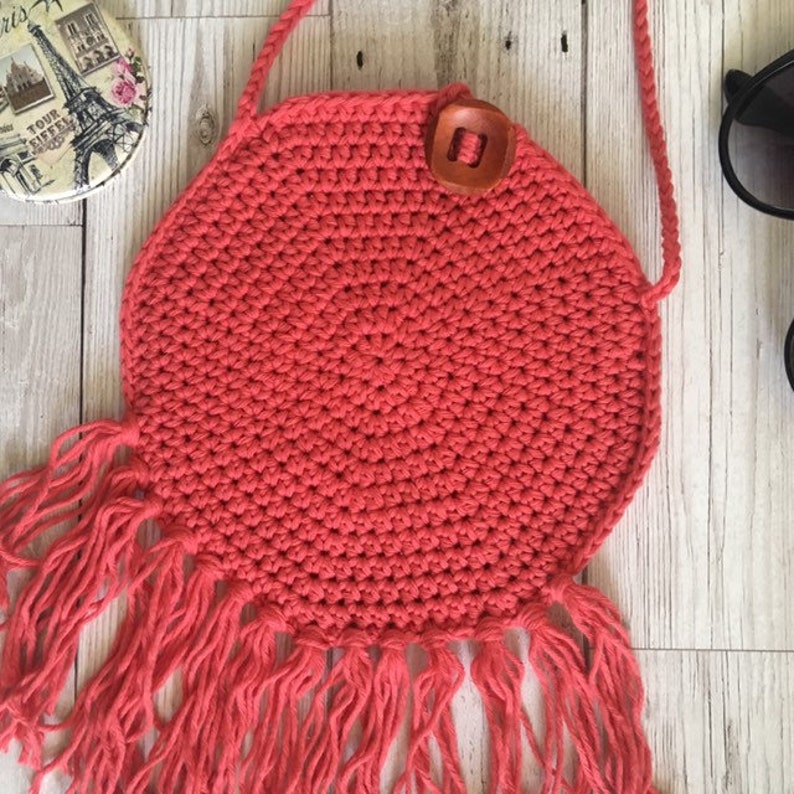 Cotton Bag Bag With Fringe Bag With Tassels Boho Purse