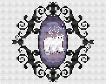 Gothy Meow Kreuzstichmuster