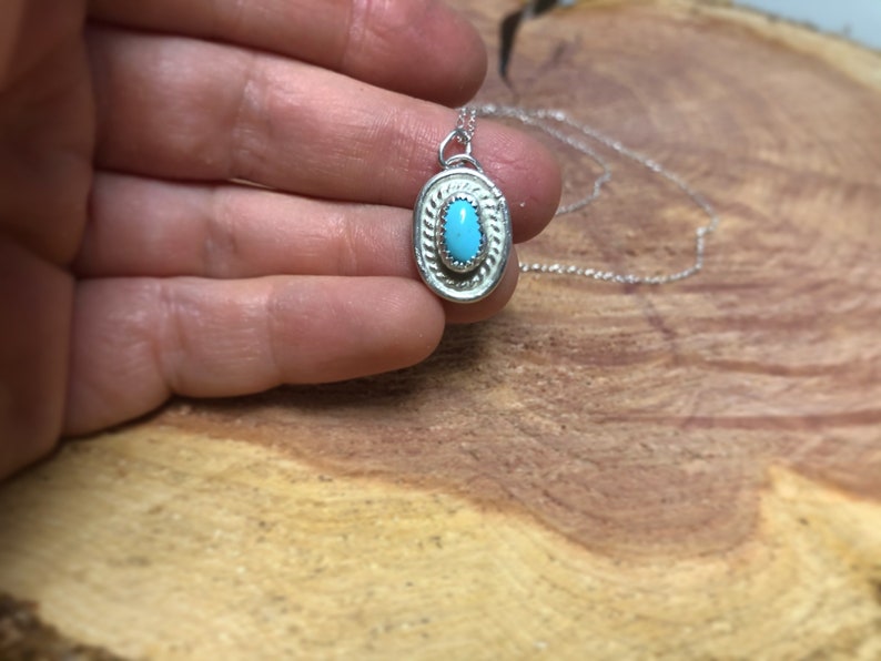 Sleeping Beauty Turquoise Necklace Boho Turquoise Jewelry Western Jewelry Indie Sterling Silver Necklace Turquoise Necklace