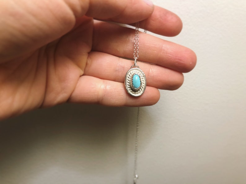 Sleeping Beauty Turquoise Necklace Boho Turquoise Jewelry Western Jewelry Indie Sterling Silver Necklace Turquoise Necklace
