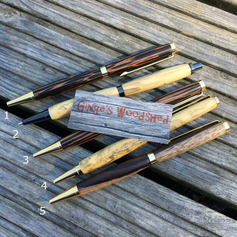 Hand Turned Pen // Hand Turned Pencils // Custom Made // Wood Etsy UK