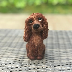 Irish setter dog,Custom felted replica pet Figurine,soft sculpture,Memorial Gifts,mini felted dog,Art doll,custom dog,pet memorial