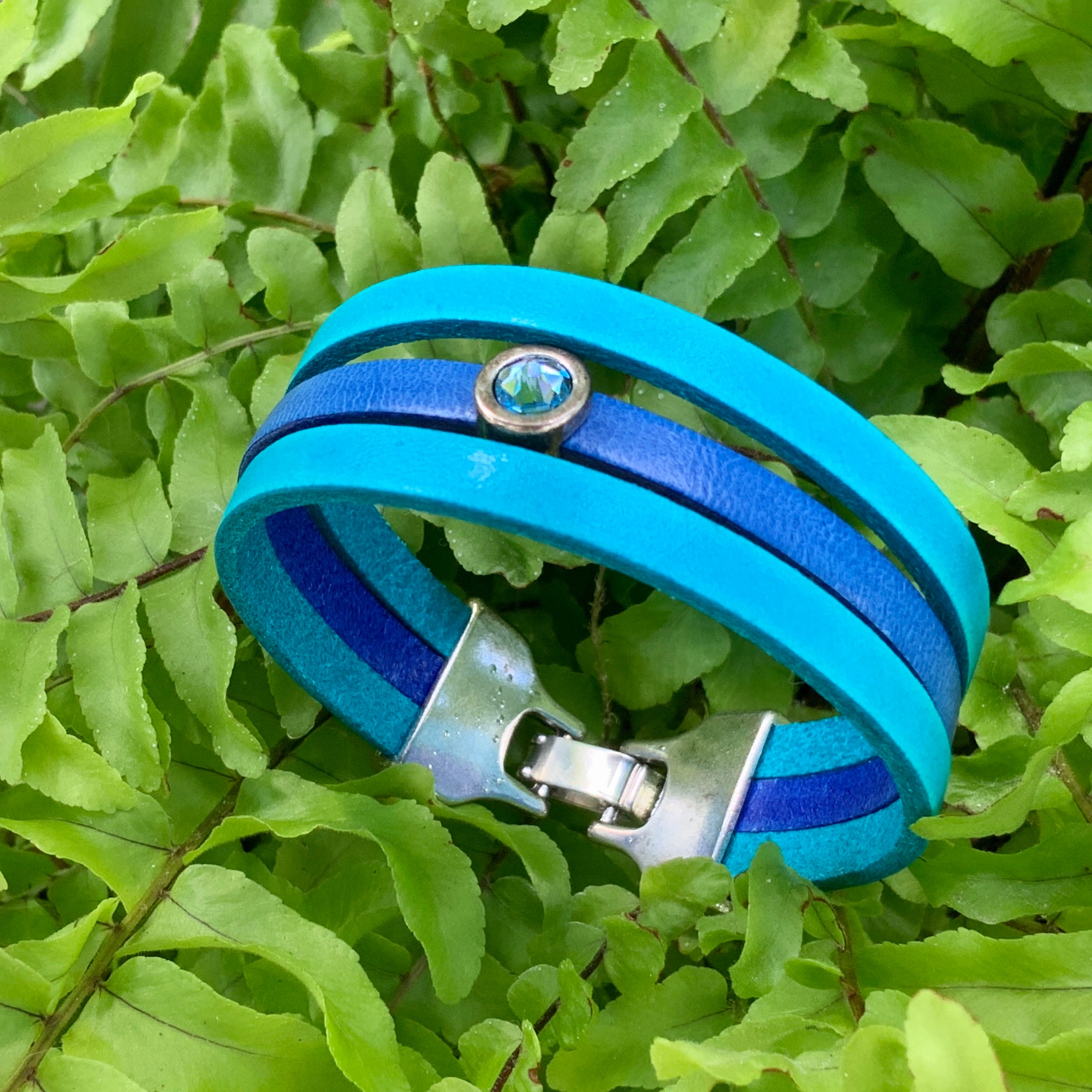 Leather Bracelet Stacking Bracelet Turquoise European