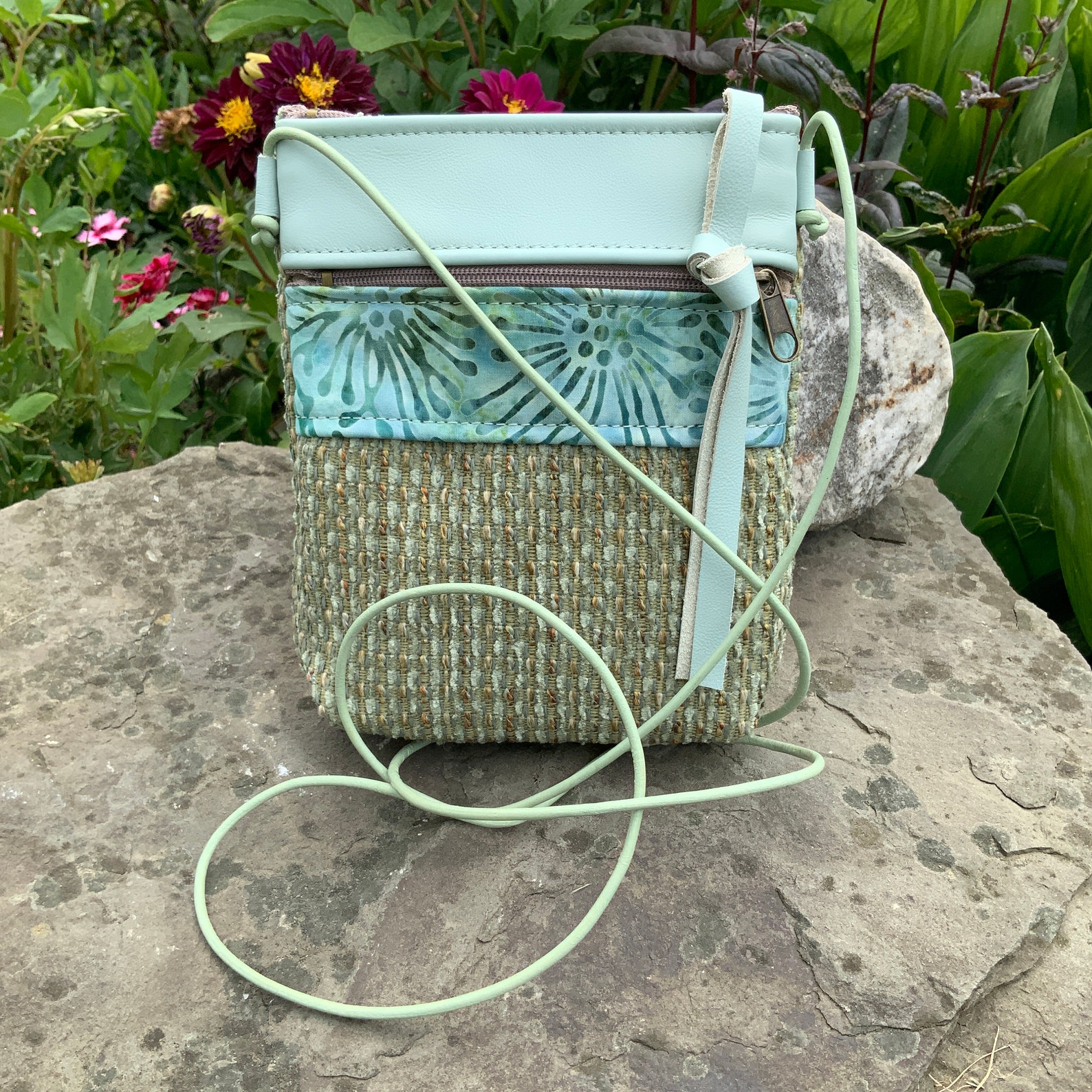 Small Crossbody Bag Phone Case Leather HandWoven look Etsy